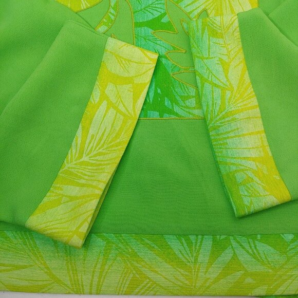 Helena Designer Sportswear Women's M Wearable Art Shirt Green Leaves Nature Boho - Picture 8 of 10